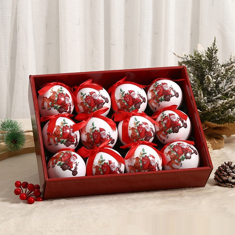 Exquisite Luxury Printing Christmas Christmas Tree Ornament Ball