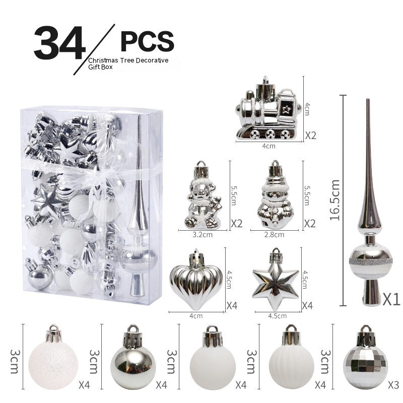 Christmas Decorations Ball 34 Pieces Set Christmas Tree Pendant