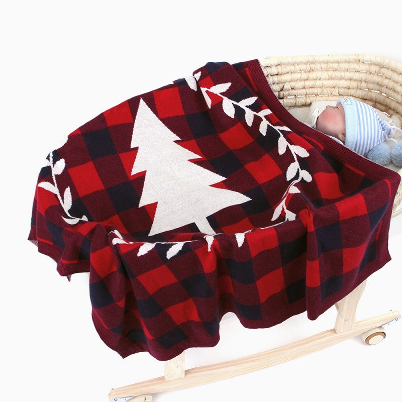 Christmas tree Luxury Plaid blanket for kids