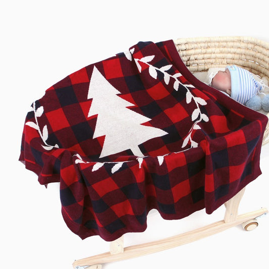 Christmas tree Luxury Plaid blanket for kids