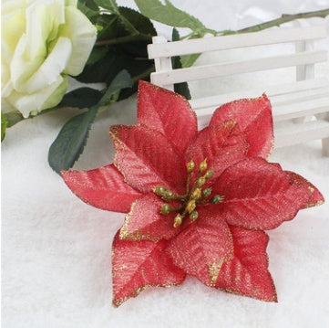 Christmas Decoration 13cm Christmas Simulation Flower Christmas Tree Decoration