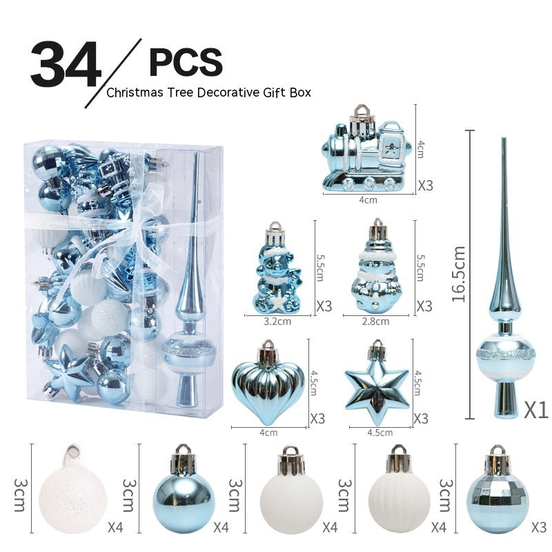 Christmas Decorations Ball 34 Pieces Set Christmas Tree Pendant