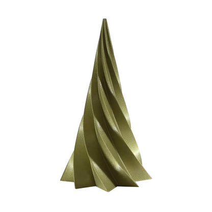 Luxury Christmas Spiral Christmas Tree Aromatherapy Candle Silicone Mold Cone Christmas Tree Epoxy Plaster