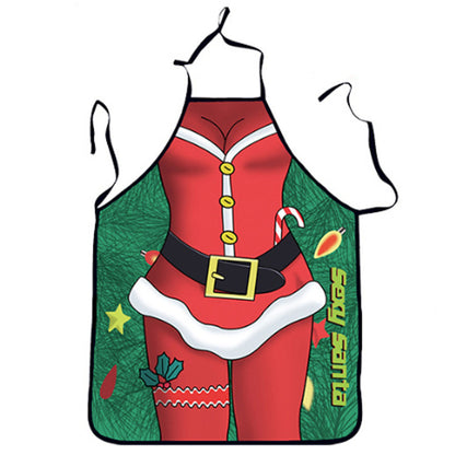 Christmas Girl Print Apron Christmas Apron Christmas Tree
