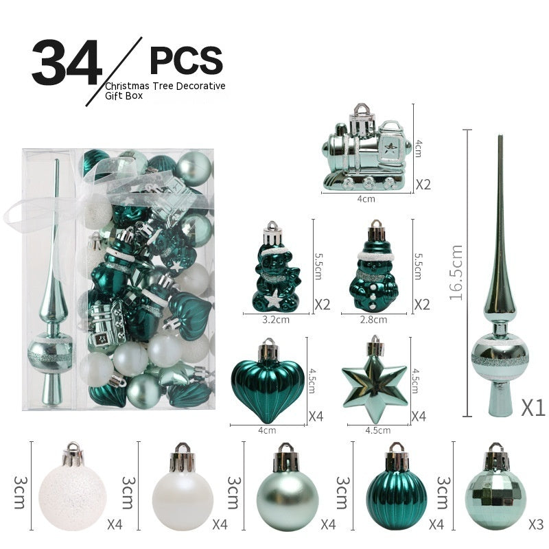 Christmas Decorations Ball 34 Pieces Set Christmas Tree Pendant
