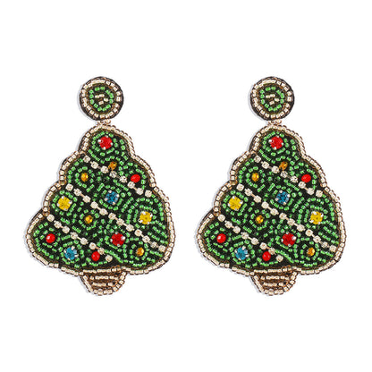 Christmas Tree Earrings Handmade