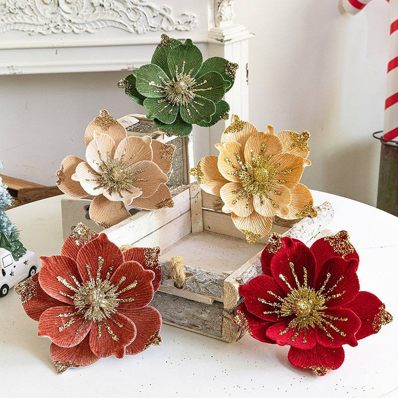 Flannel Flowers Christmas Tree Decoration