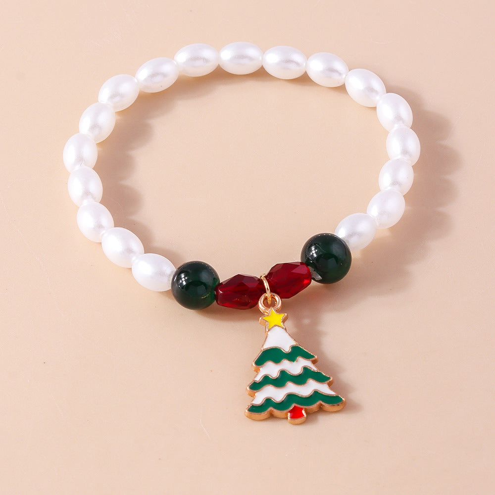 Christmas Beaded Bracelets Christmas Tree Elk Ornament Kids Adults