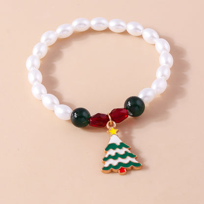 Christmas Beaded Bracelets Christmas Tree Elk Ornament Kids Adults