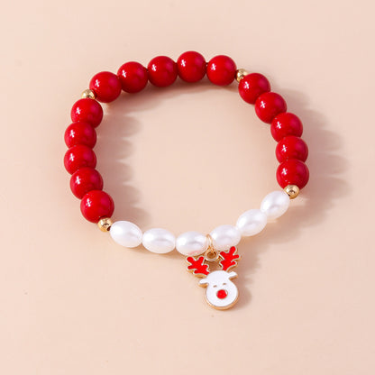 Christmas Beaded Bracelets Christmas Tree Elk Ornament Kids Adults