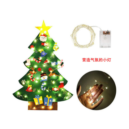 Felt Christmas Tree Ornaments 26 Pieces Light Up Fairy Lights