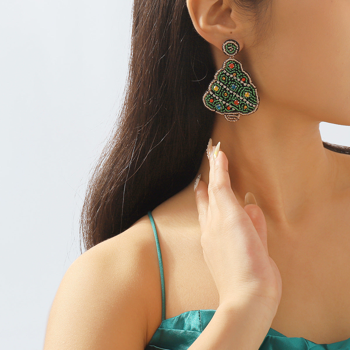 Christmas Tree Earrings Handmade