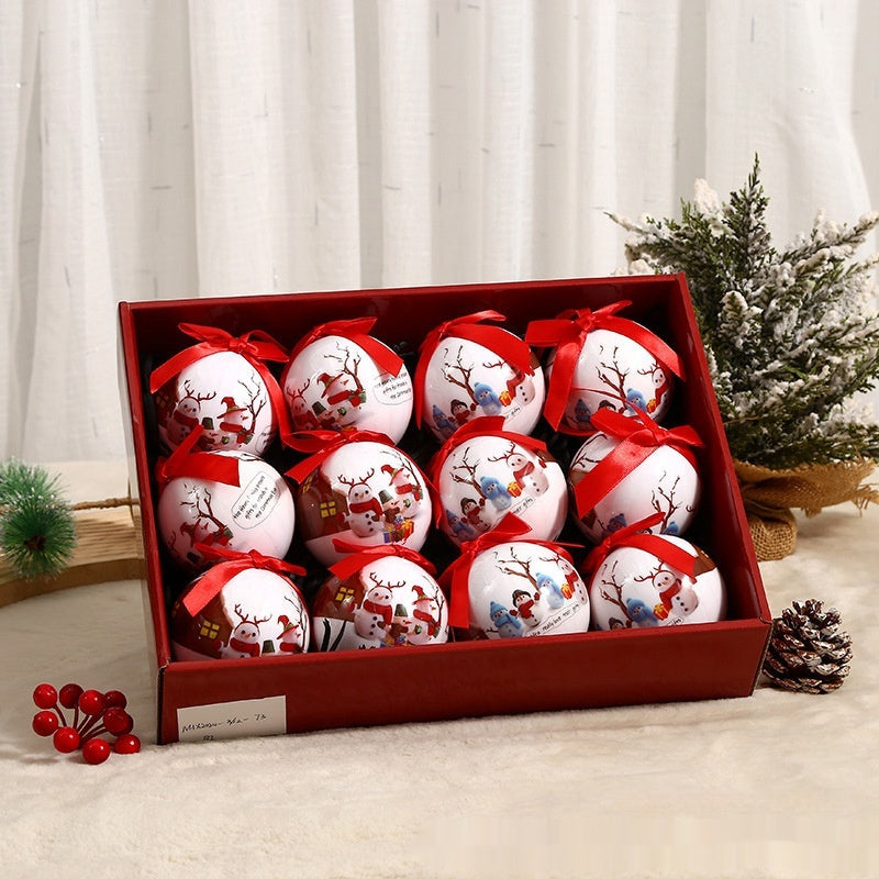 Exquisite Luxury Printing Christmas Christmas Tree Ornament Ball