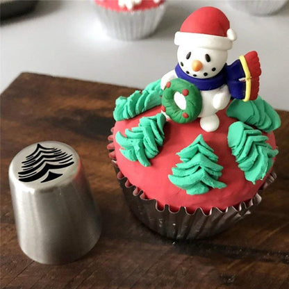 Christmas Cooking Patterns for Cakes Christmas tree with snowflakes