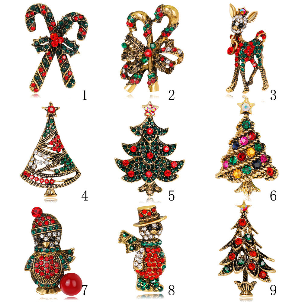 Christmas Brooch Christmas Tree, Santa Claus Brooch. Large Variety.