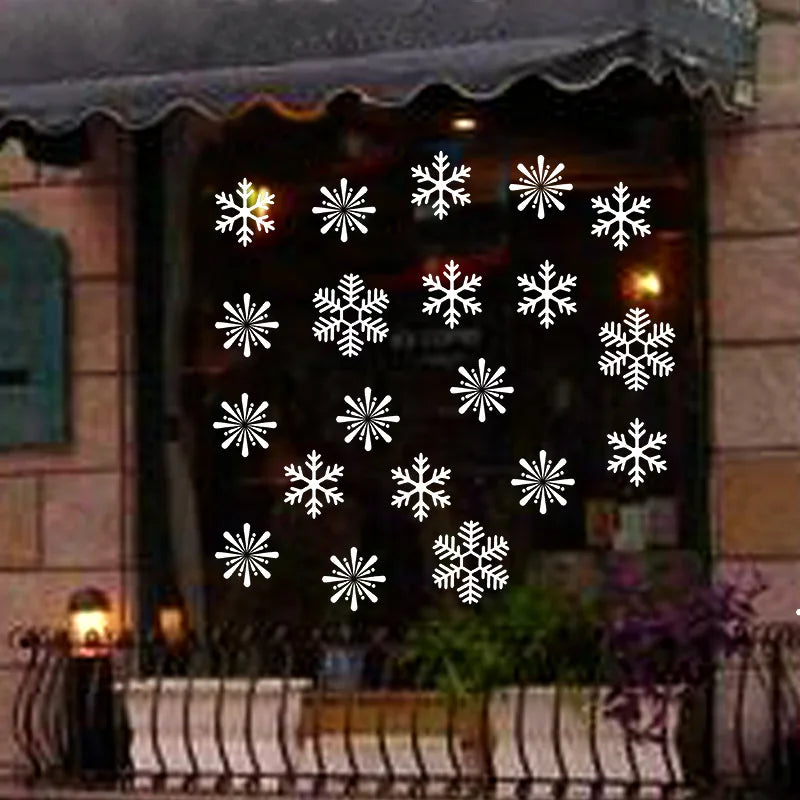 38 Pcs/Lot Snowflake Electrostatic Wall Stickers