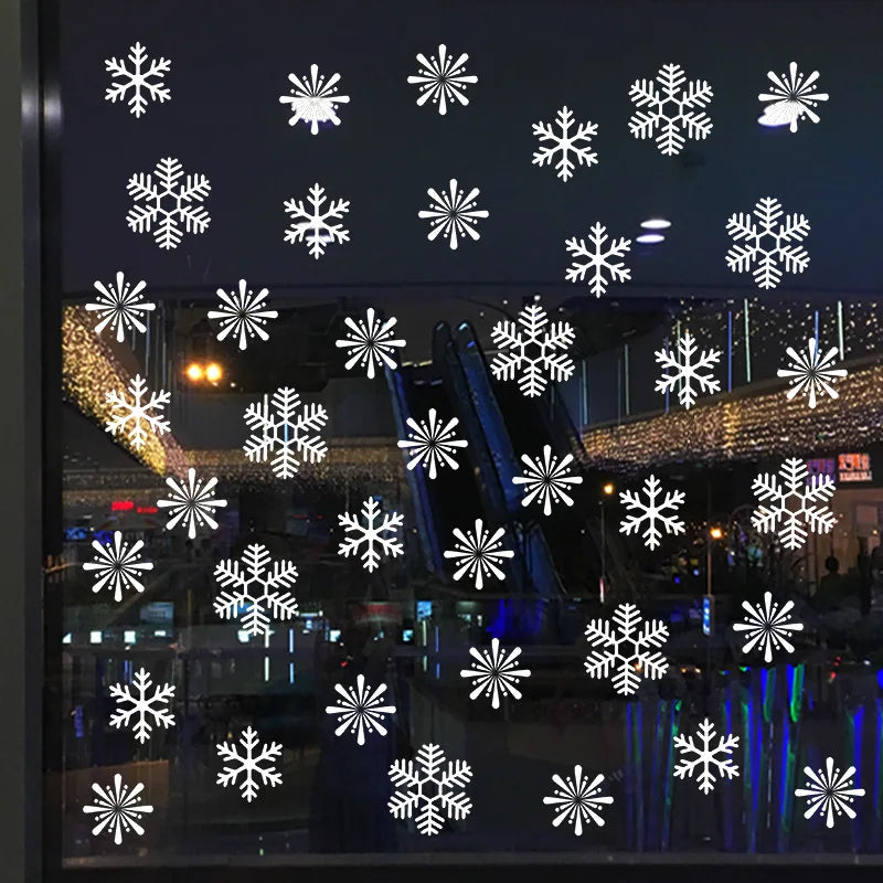 38 Pcs/Lot Snowflake Electrostatic Wall Stickers