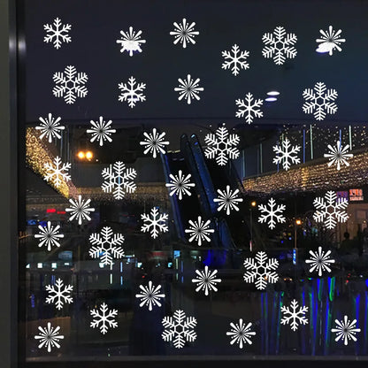 38 Pcs/Lot Snowflake Electrostatic Wall Stickers