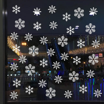 38 Pcs/Lot Snowflake Electrostatic Wall Stickers