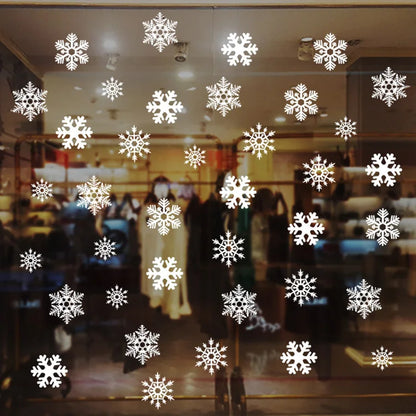 38 Pcs/Lot Snowflake Electrostatic Wall Stickers