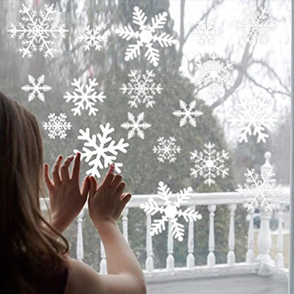 38 Pcs/Lot Snowflake Electrostatic Wall Stickers