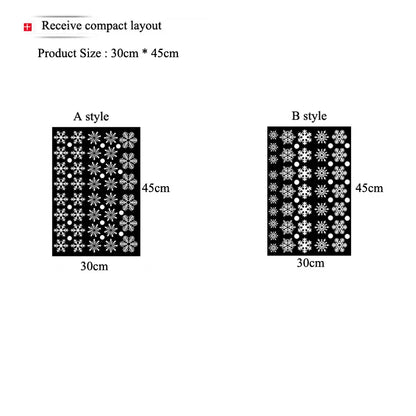 38 Pcs/Lot Snowflake Electrostatic Wall Stickers
