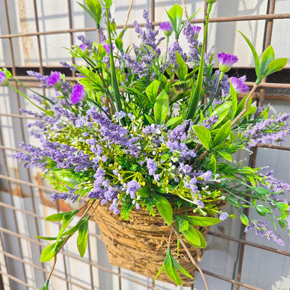 Artificial Flower Wreath Spring Summer Wildflowers Door