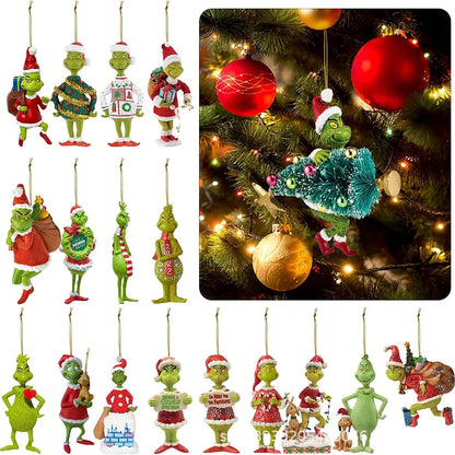 2D Acrylic Paper Christmas Tree Green Monsters
