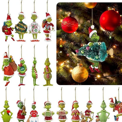 2D Acrylic Paper Christmas Tree Green Monsters