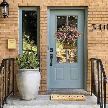 Artificial Flower Wreath Spring Summer Wildflowers Door