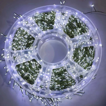 220V EU Plug 30M/50M/75M LED Tree Firecracker Copper