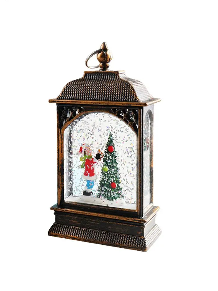 Christmas Snow Globe Lantern Christmas Scene
