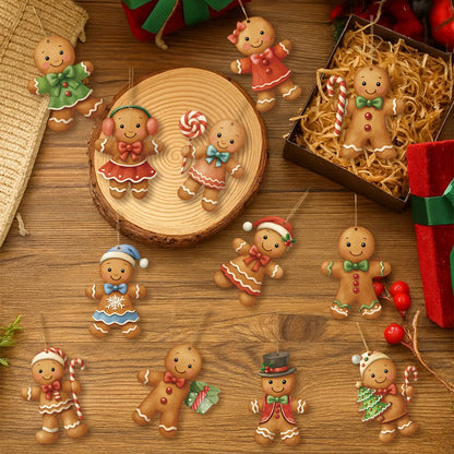 Christmas Wooden Gingerbread Man Pendant Merry