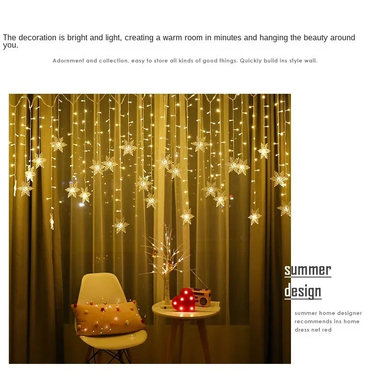 3.5M,Christmas LED Fairy String Lights, Snowflake