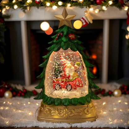 Tree Shape Snow Globe Water Lantern Christmas Snow