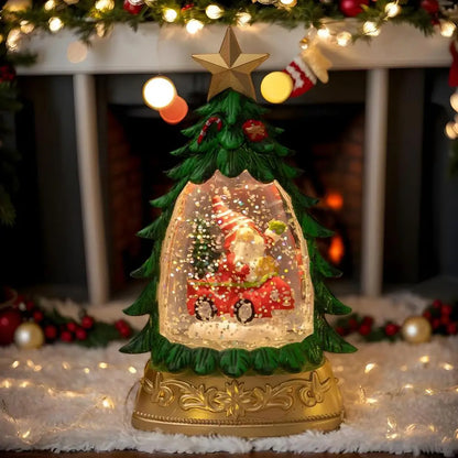 Tree Shape Snow Globe Water Lantern Christmas Snow