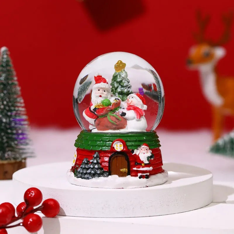Fantasy LED Christmas Musical Snow Globe Cute Water