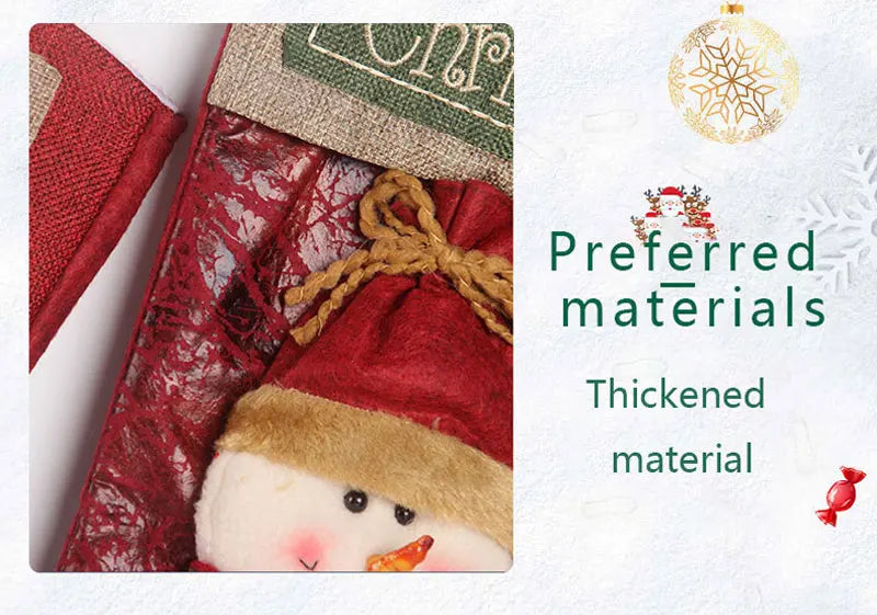 2025 Christmas Stocking Xmas Decoration Santa