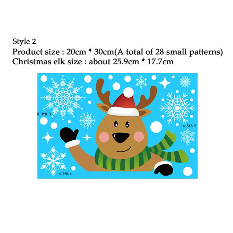 38 Pcs/Lot Snowflake Electrostatic Wall Stickers