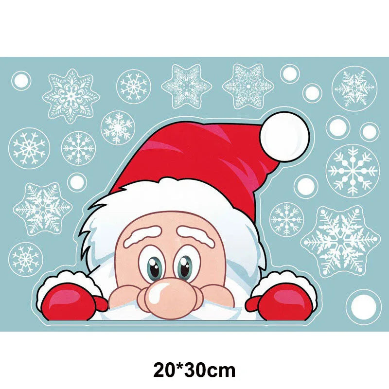 Christmas Santa Claus Window Clings Stickers Xmas