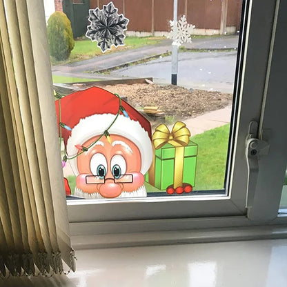 Christmas Santa Claus Window Clings Stickers Xmas