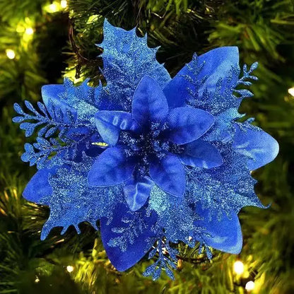 1~20Pcs Glitter Artifical Christmas Flowers Mreey
