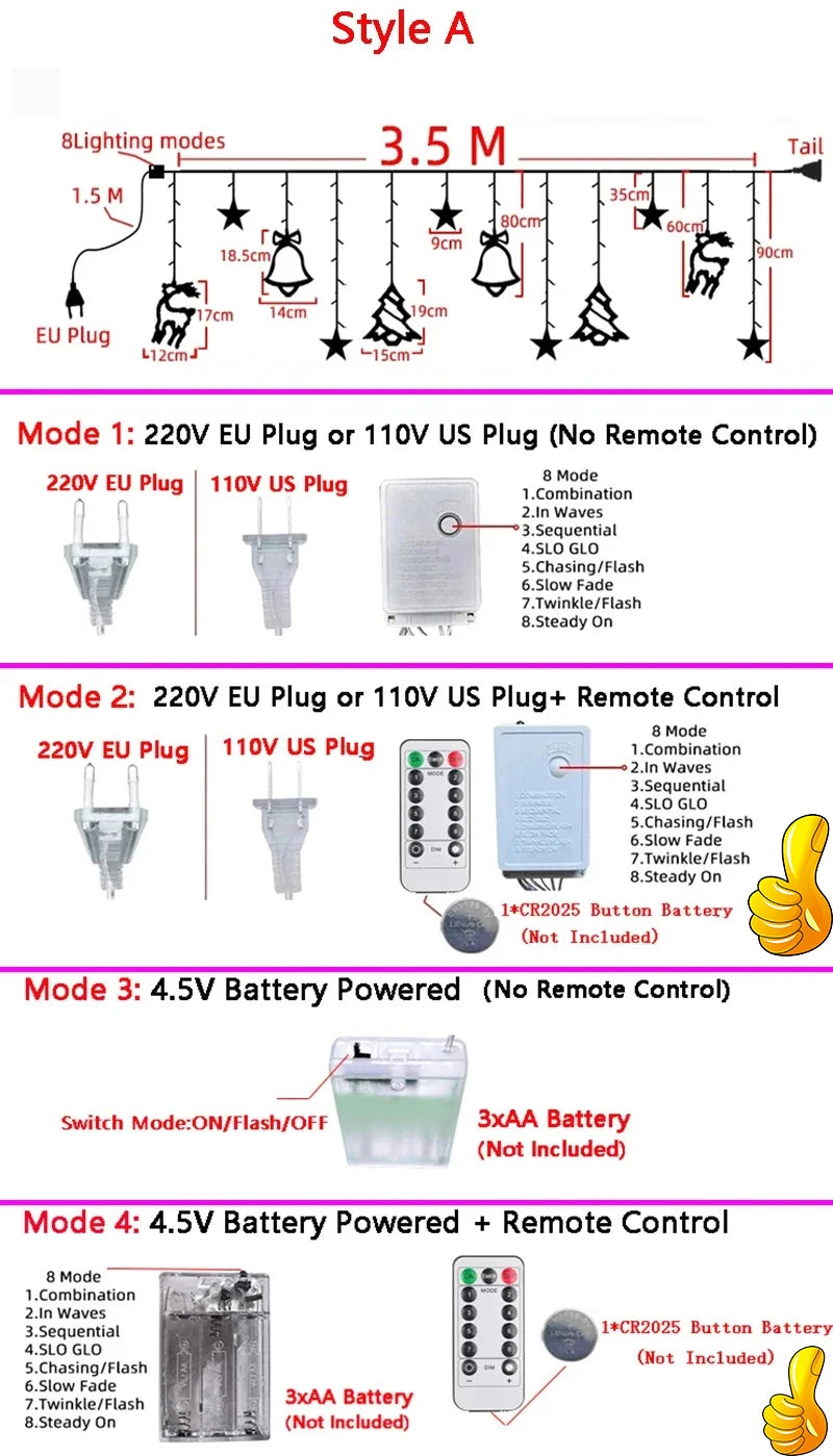 Christmas Lights 2025 Festoon String Light Fairy