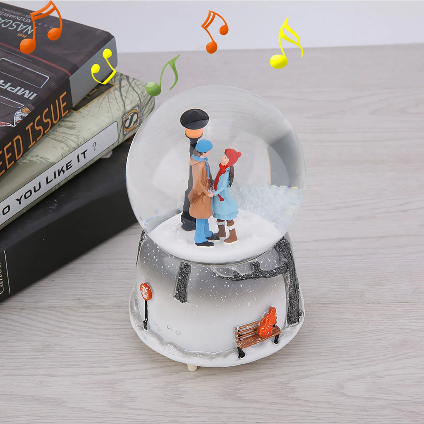 Novelty Night Light Musical Snow Globe