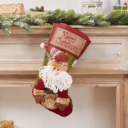 2025 Christmas Stocking Xmas Decoration Santa
