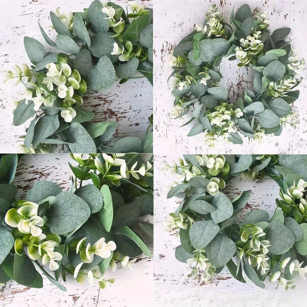 45cm Artificial Green Olive Wreath Greenery Wreath