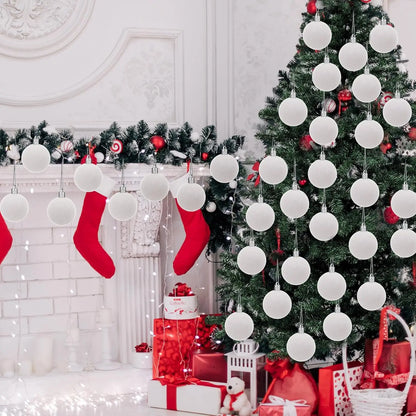 6cm Wine Red Velvet Christmas Balls for Xmas Tree