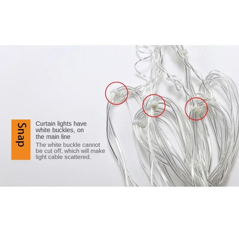 3.5M,Christmas LED Fairy String Lights, Snowflake