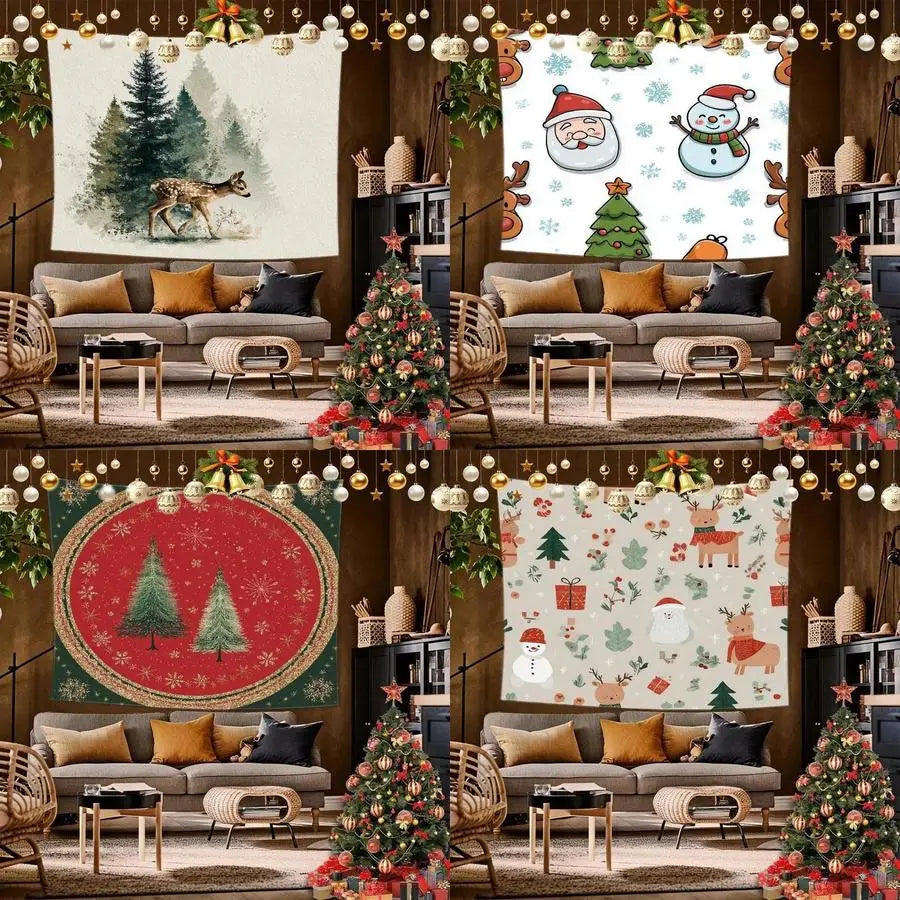 Snowflake Christmas Tapestry Background Cloth