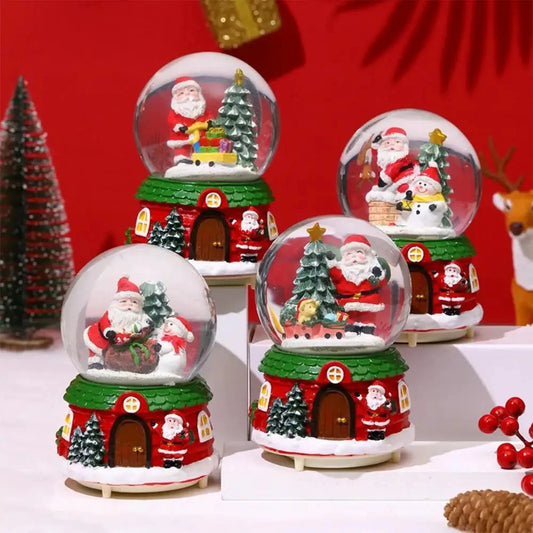 Fantasy LED Christmas Musical Snow Globe Cute Water